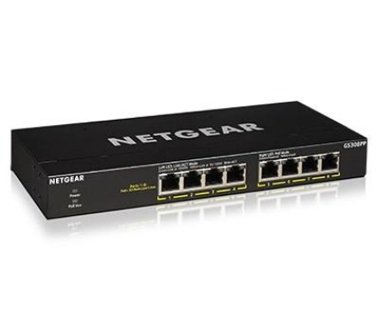 Switch Netgear 8p GS308PP (8x10/100/1000Mbit, 8xPoE+)
